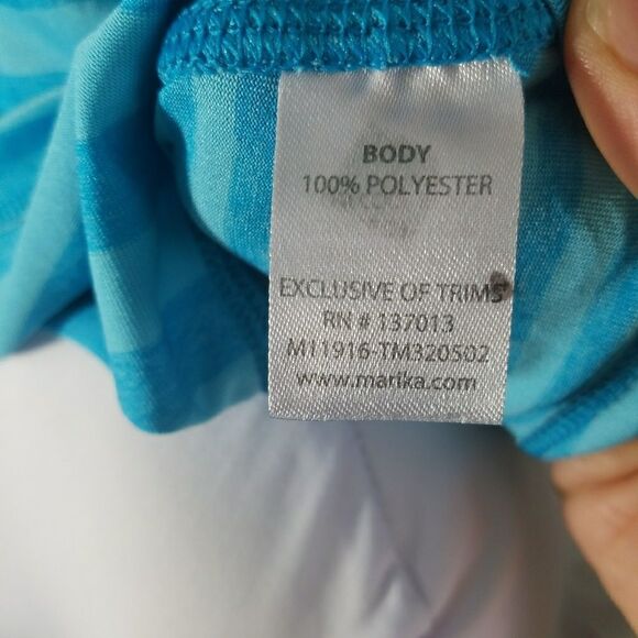 5/$25 Marika tek blue stripe tank large - Picture 6 of 7